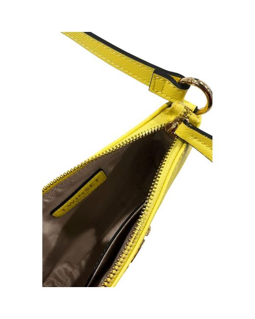 Twinset Yellow Pu Shoulder Bag