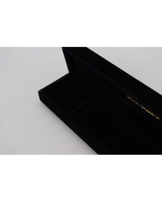 Dolce & Gabbana Black Elegant Velvet Jewelry Storage Box