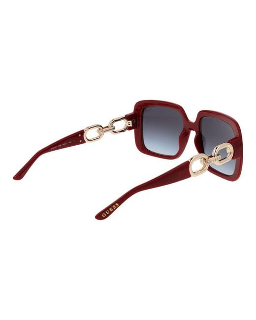 Guess Red Multicolor Plastic Sunglasses