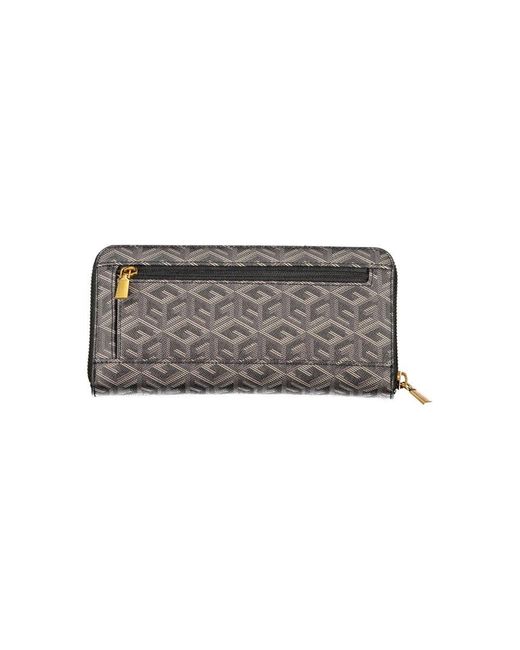 Guess Gray Elegant Polyethylene Wallet With Multiple Compartments