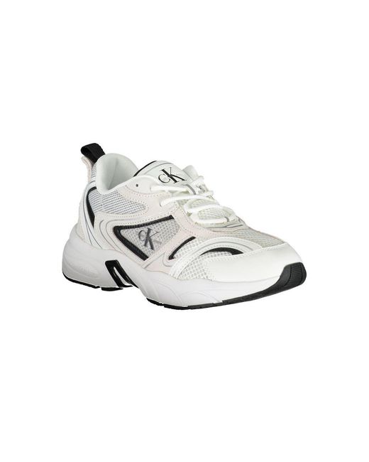 Calvin Klein White Elegant Sneakers With Contrast Details