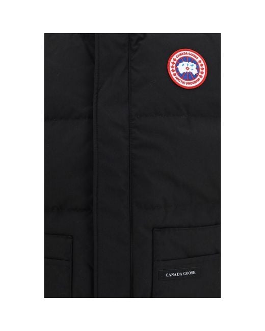 Canada Goose Black Recycled Polyester Sleeveless Jacket for men