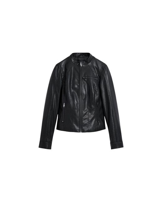 Desigual Black Polyethylene Leather Jacket
