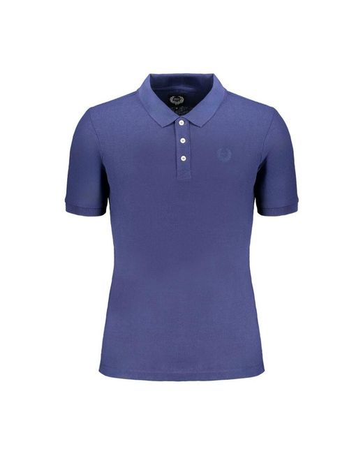 Gianmarco Venturi Blue Cotton Polo Shirt for men