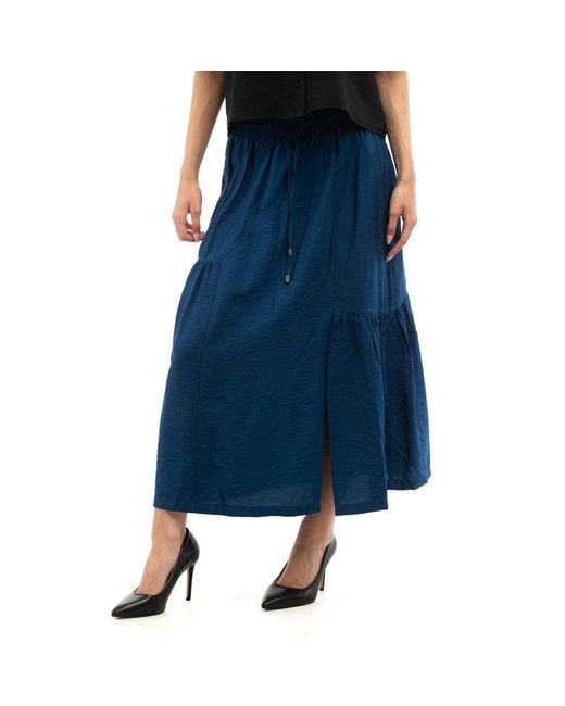 Patrizia Pepe Blue Viscose Long Skirt