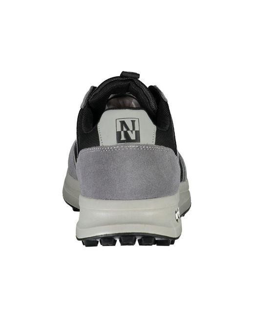 Napapijri Black Sleek Sports Sneakers With Contrast Detailing for men