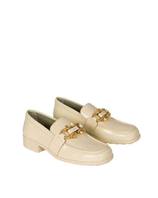 Bottega Veneta Natural Monsieur Leather Loafers