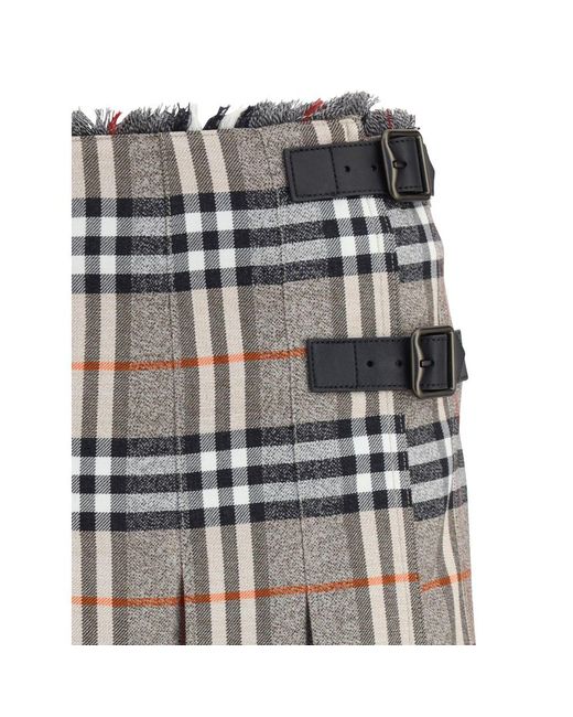 Burberry Multicolor Check Archive Wool Miniskirt