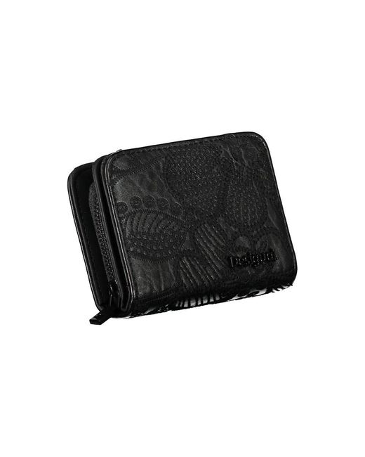 Desigual Black Elegant Wallet With Secure Compartments