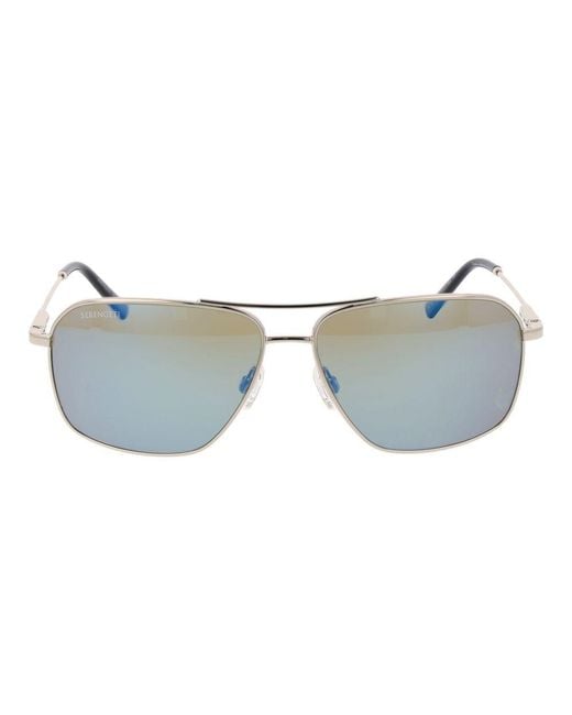 Serengeti Blue Silver Metal Sunglasses for men