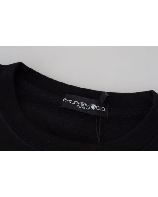 Philippe Model Black Chic Printed Cotton Sweater