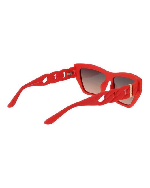 Guess Red Multicolor Plastic Sunglasses