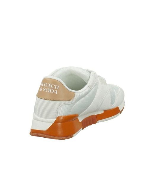 Scotch & Soda White Leather Athletic Sneakers