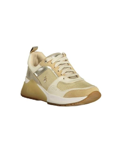 U.S. POLO ASSN. Metallic Oro Eco Suede Sneaker