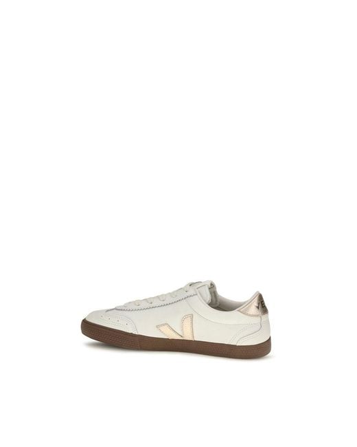 Veja White Calf Leather Bos Taurus Low Top Sneakers