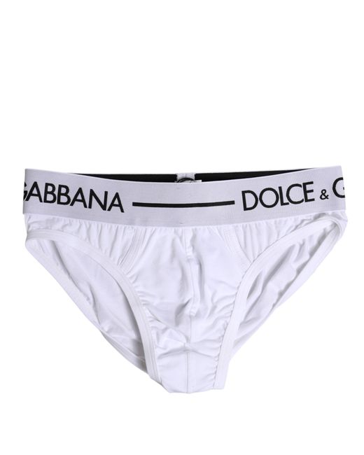 Dolce & Gabbana White Cotton Stretch Regular Brief Underwear for men