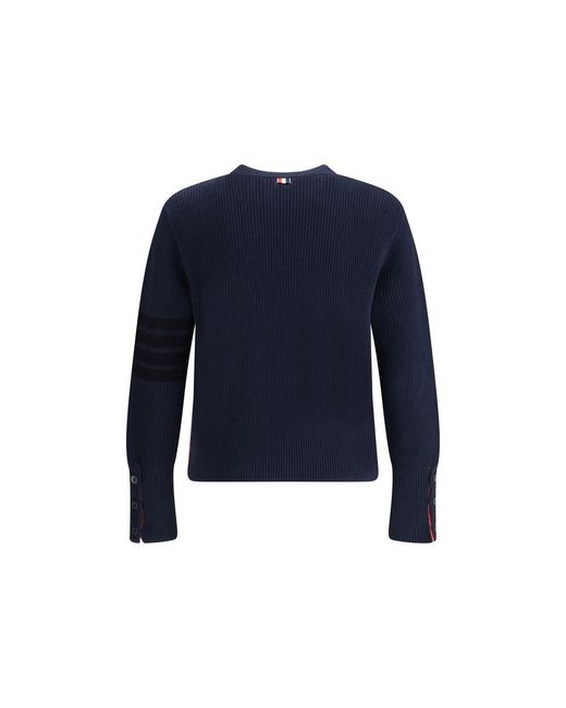 Thom Browne Blue Cotton Sweatshirt for men