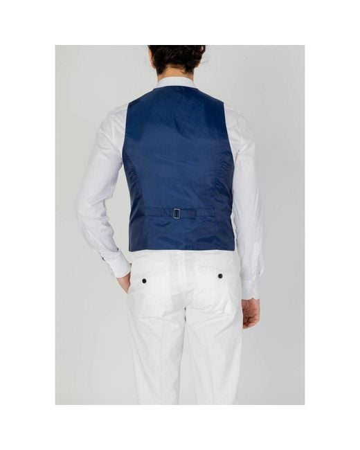 Only & Sons Blue Polyester Waistcoat for men