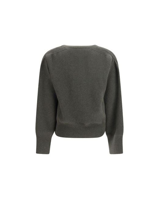 Sa Su Phi Gray Bicolor Cashmere Sweater