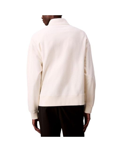 Calvin Klein White Cotton Sweatshirt for men
