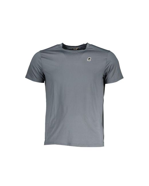 K-Way Gray Polyester T-shirt for men