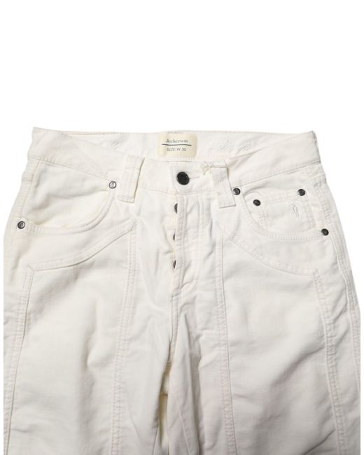 Jeckerson Gray White Cotton Stretch Straight Fit Men Denim Jeans for men