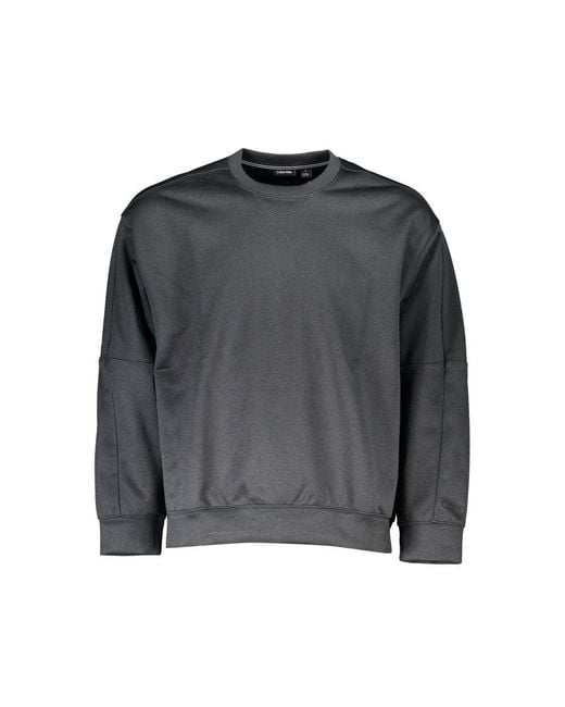 Calvin Klein Gray Sleek Crew Neck Tech Sweatshirt for men