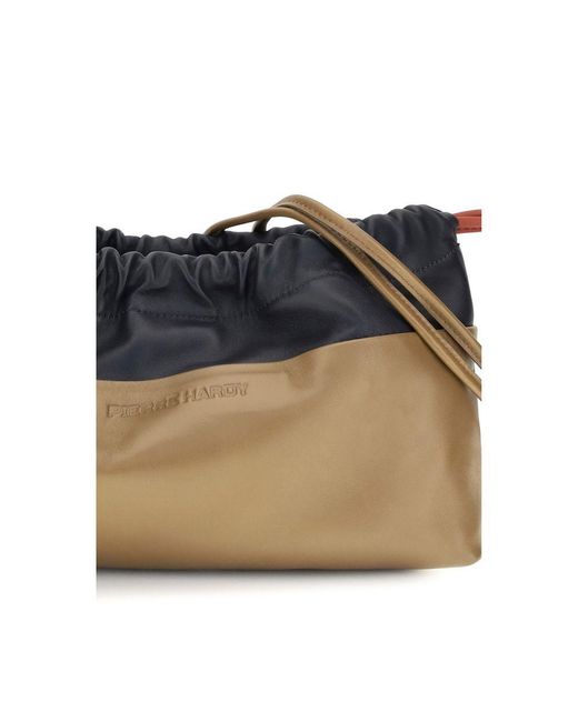 Pierre Hardy Multicolor Beige Calf Leather Bos Taurus Clutch Bag