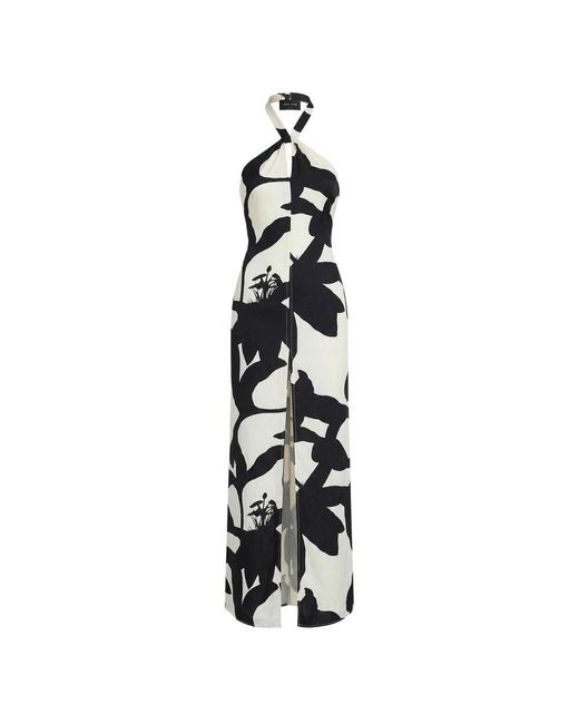 Replay Black Viscose Long Dress