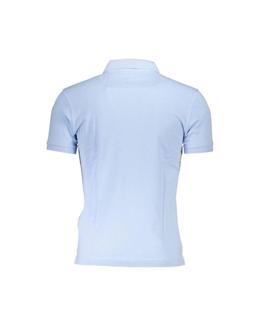 La Martina Blue Light Cotton Polo Shirt for men