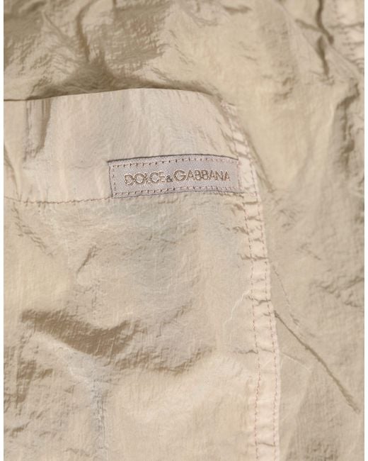 Dolce & Gabbana Natural Nylon Beachwear Boxer Short Swimwear for men