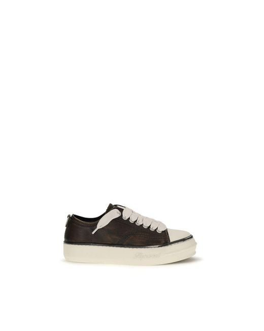 Represent Black Calf Leather Bos Taurus Chunky Sneakers for men