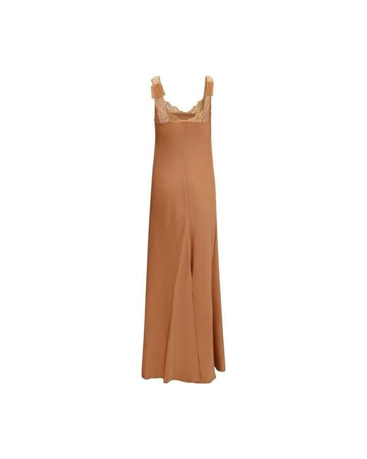 Forte_forte Brown Beige Acetate Long Dress