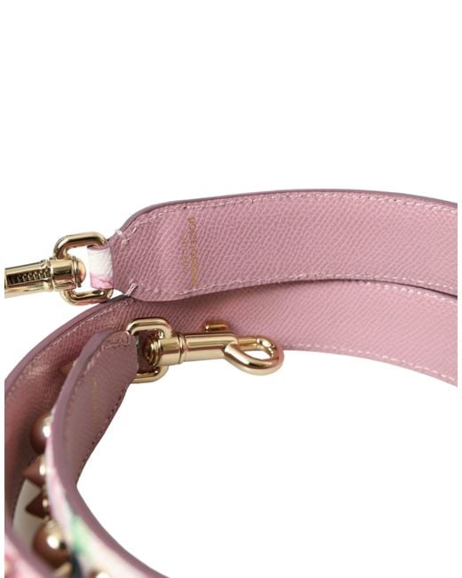 Dolce & Gabbana Pink Floral Handbag Accessory Shoulder Strap