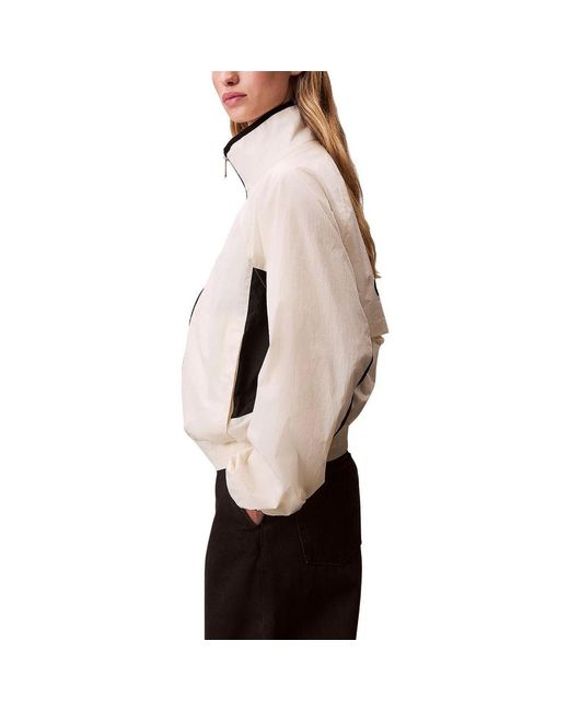 Calvin Klein Natural White Polypropylene Shell Jacket