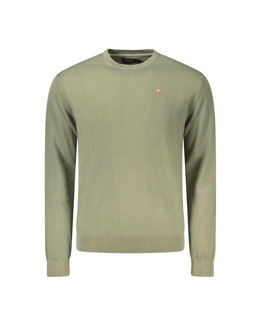 Napapijri Green Cotton Sweater for men