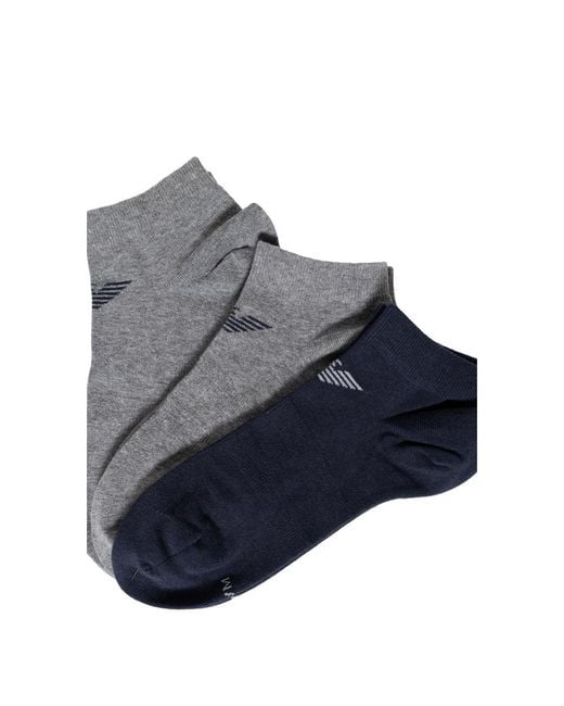 Emporio Armani Blue Cotton Socks for men