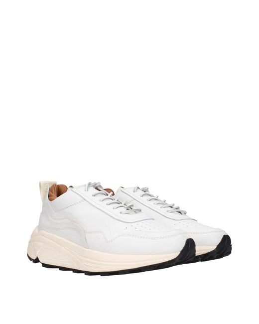 Buttero White Leather Sneakers for men