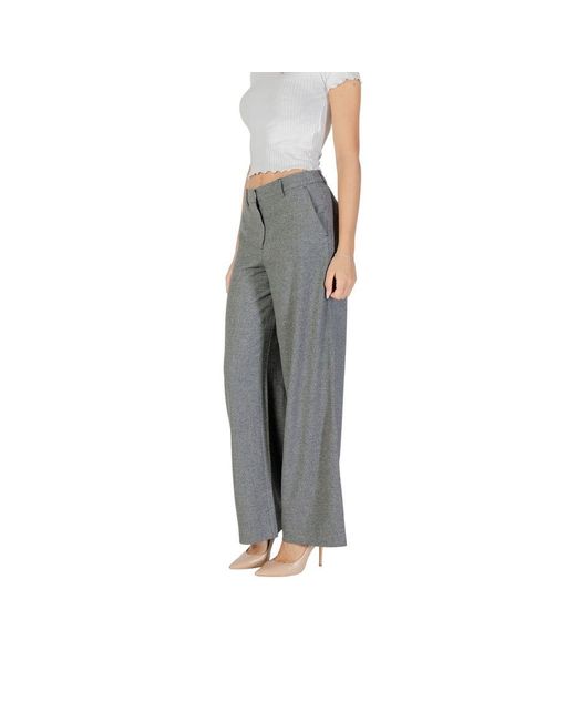 ONLY Gray Recycled Polyester Casual Pants