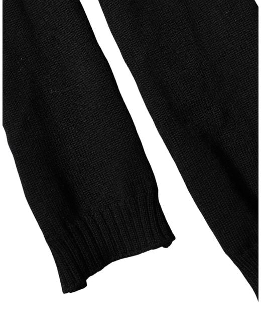 Dolce & Gabbana Black Wool Knitted Neck Foulard 259Cm X 17Cm Scarf for men