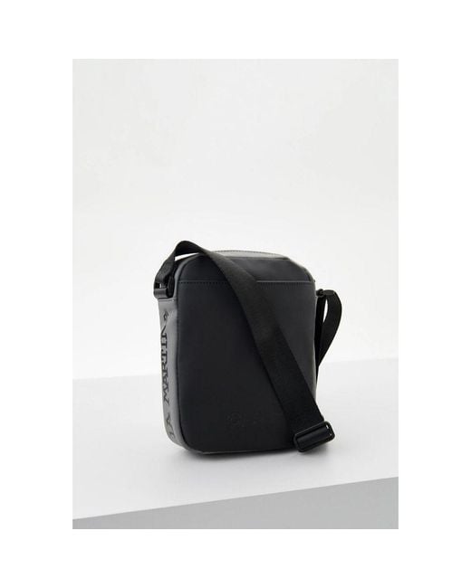 La Martina Black Bicolor Polyethylene Crossbody Bag for men