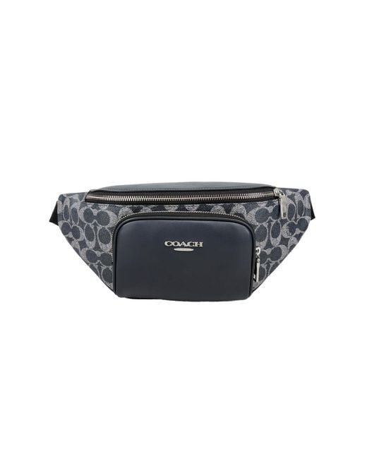COACH Black Racer Signature Fanny Belt Bag