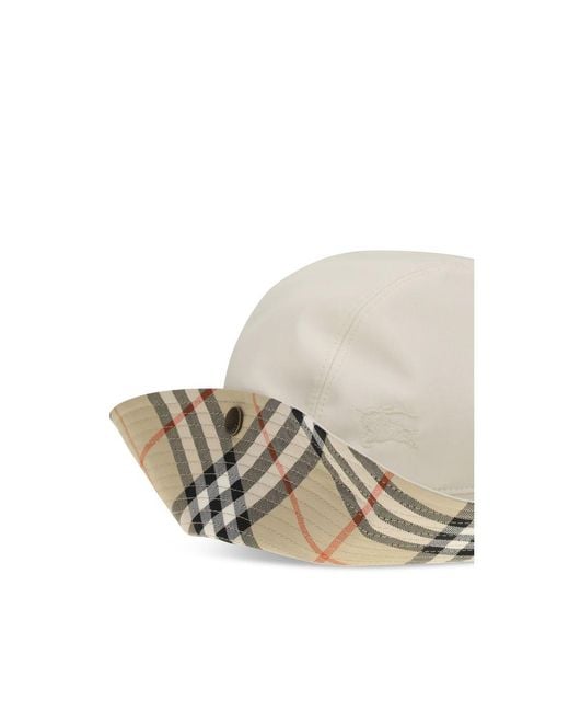 Burberry White Cotton Bucket Hat