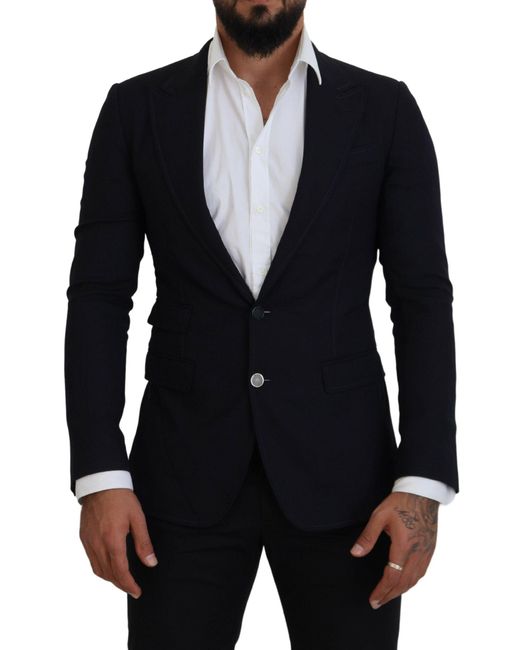 Dolce & Gabbana Blue Elegant Single-Breasted Blazer for men