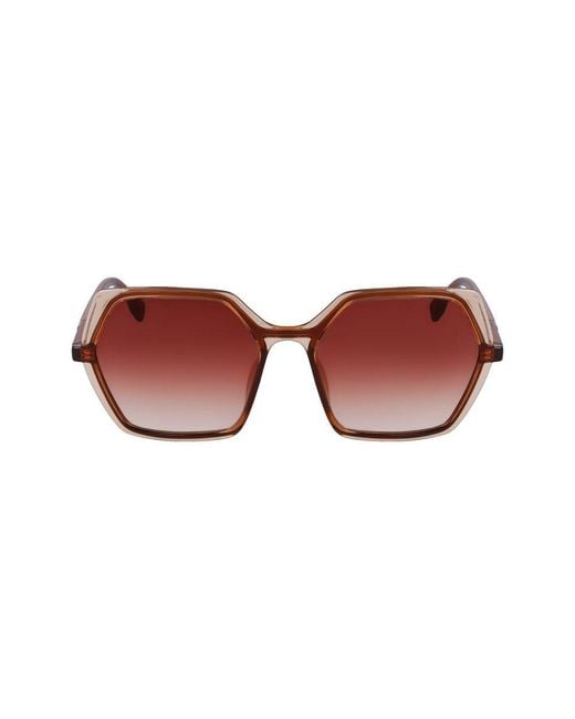 Karl Lagerfeld Red Injected Sunglasses