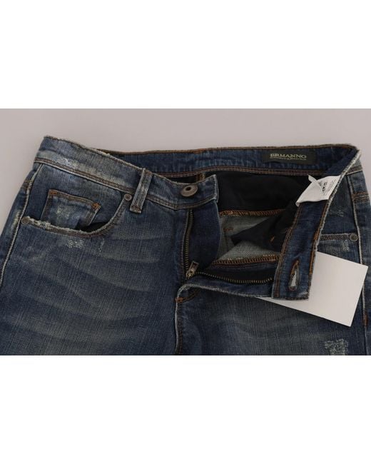 Ermanno Scervino Blue Washed Jeans Distressed