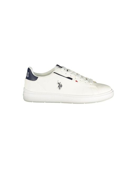 U.S. POLO ASSN. White Polyurethane Men's Sneaker for men