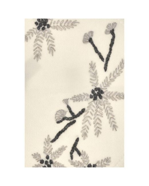 P.A.R.O.S.H. White Beige Wool Oves Aries Scarf