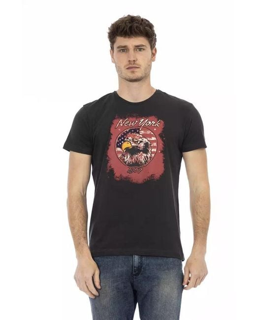 TRUSSARDI ACTION Black Cotton Men T for men