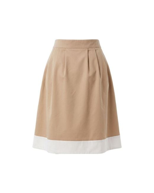 Trussardi Natural Beige Cotton Skirt